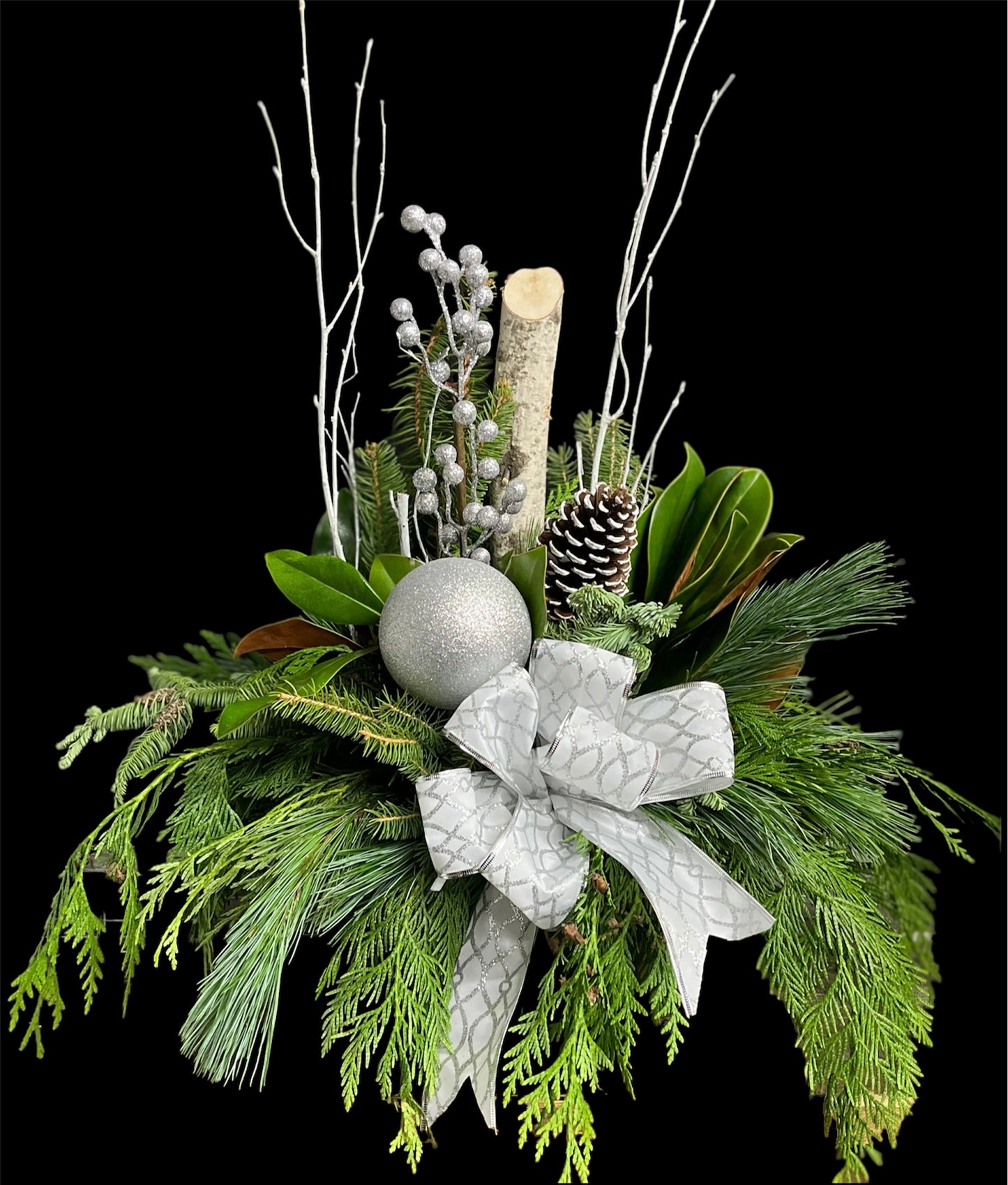 White Christmas Planter